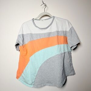 Easel Gray and White T-Shirt